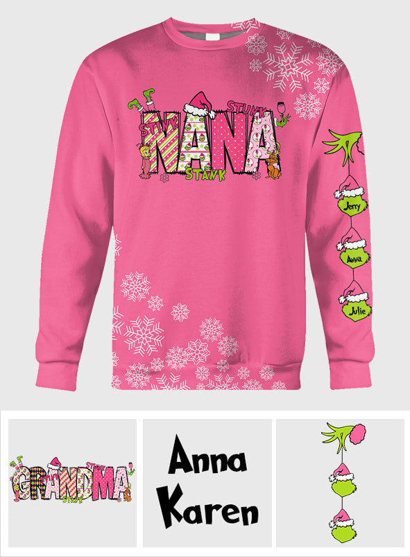 Grand-mère Grincheuse - T-shirt personnalisé « Vol de Noël »