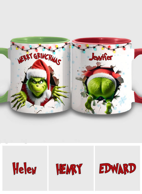 Joyeux Grinchmas - Mug personnalisé avec étole de Noël