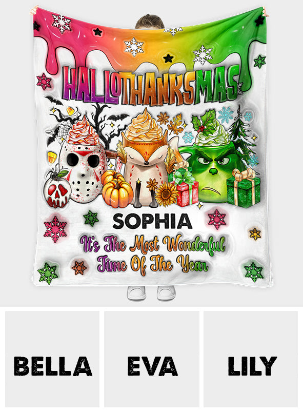 Fröhliche Hallothanksmas - Personalisierte Stola-Weihnachtsdecke