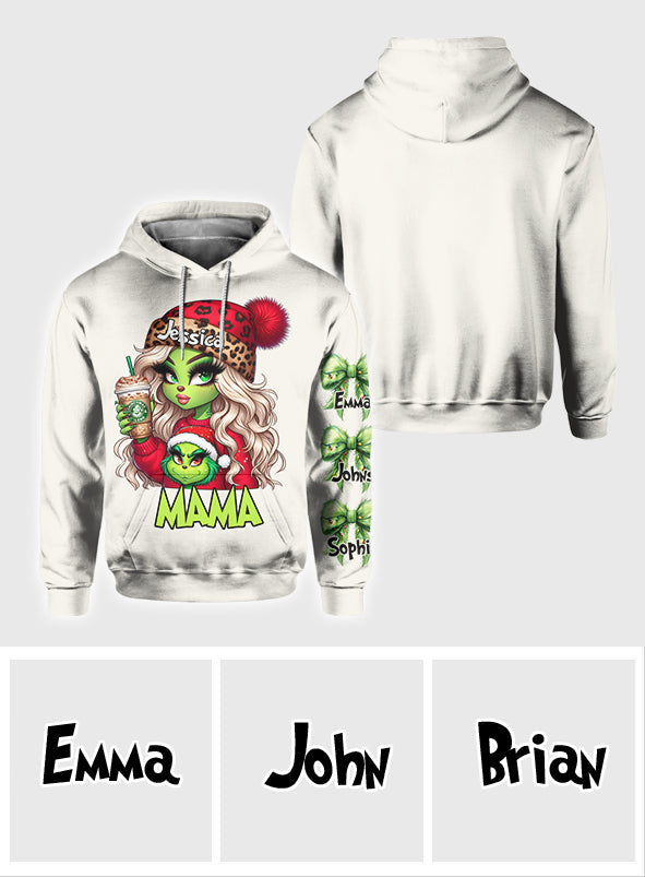 Beliebiger Titel: Grinchy Weihnachten - Personalisiertes Stola-Weihnachtsshirt