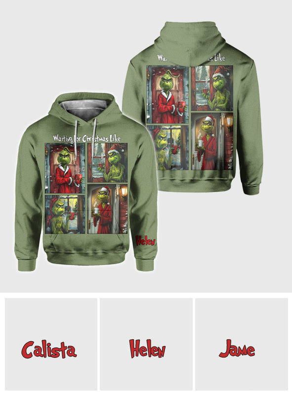 Warten auf Weihnachten – Personalisiertes „Weihnachtsstolen-Shirt“