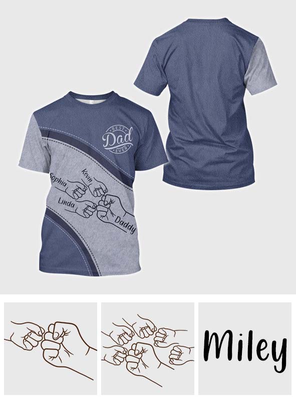 Bester Papa aller Zeiten - Personalisiertes Geschenk für Väter - Allover-Shirt