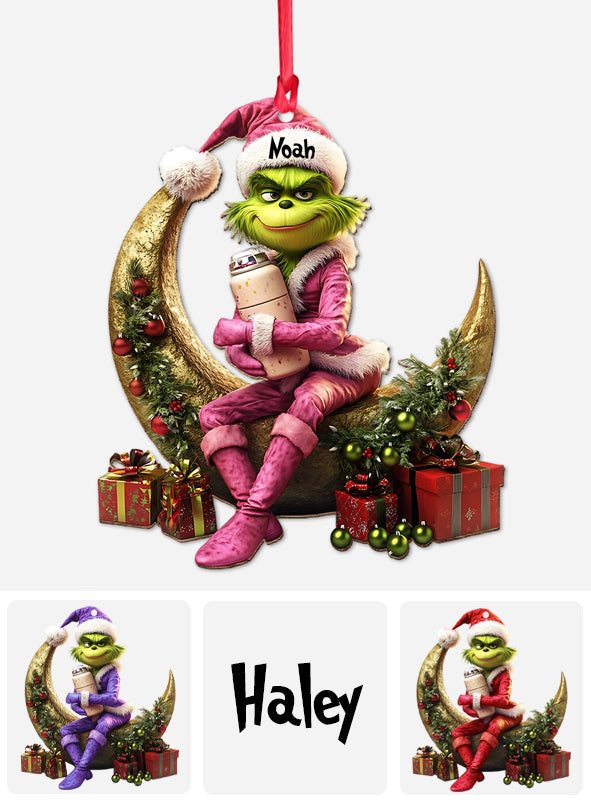 Freche grüne Dame – Personalisierte Stola als Weihnachtsschmuck