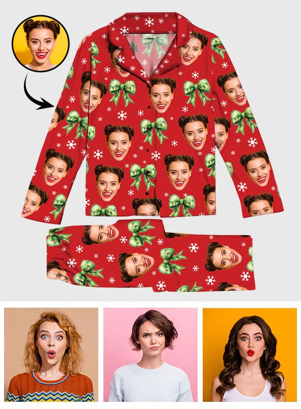 Coquette Grinchmas - Personalized Stole Christmas Button Down Pajamas