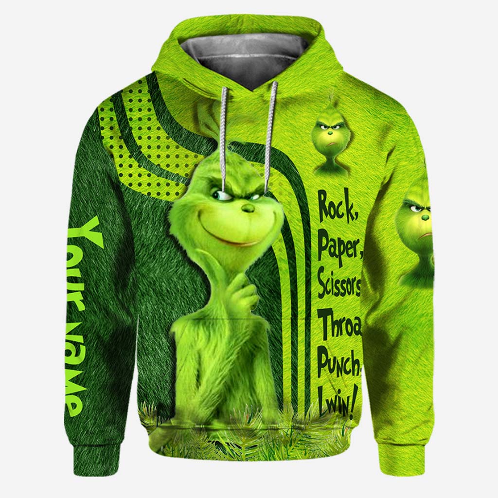 Pierre Feuille Ciseaux Coup de poing à la gorge Je gagne - Sweat à capuche et legging personnalisés