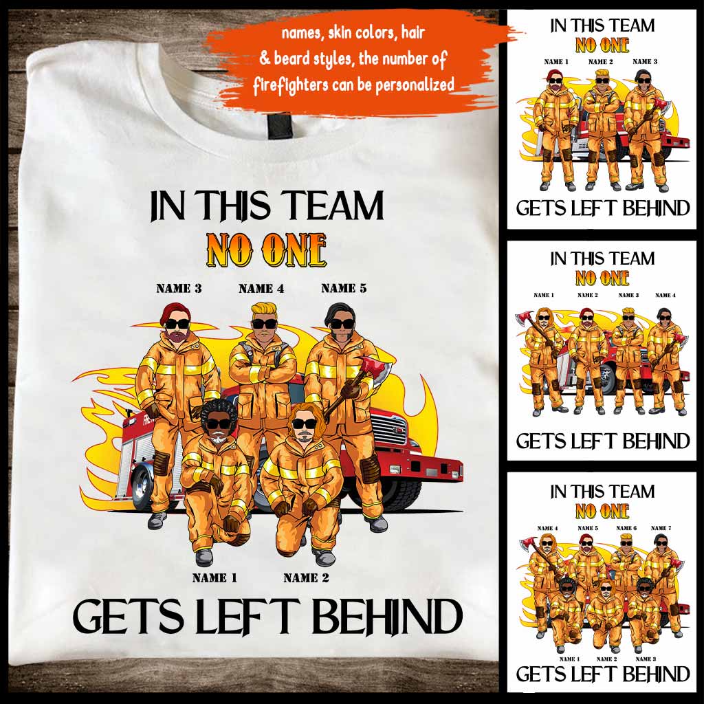 Niemand wird zurückgelassen – Personalisiertes T-Shirt und Hoodie für Feuerwehrleute