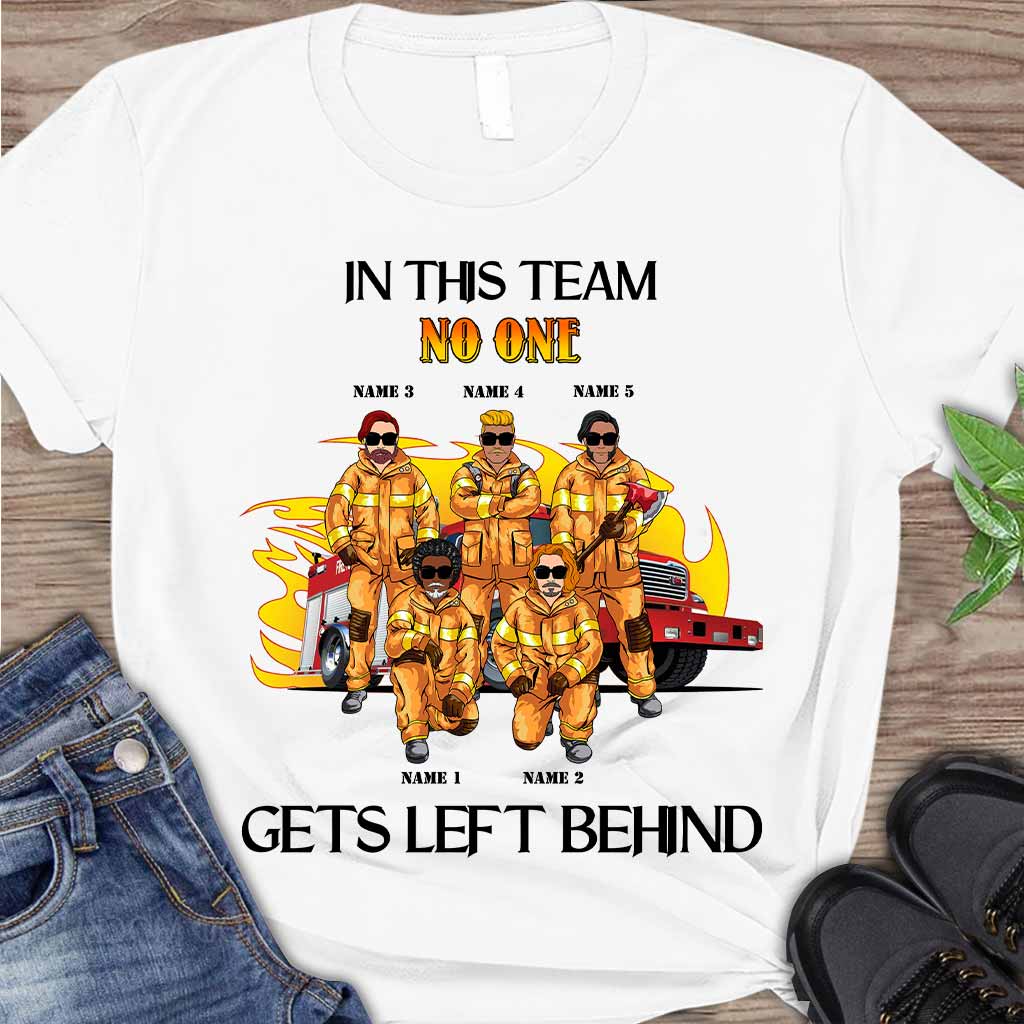 Niemand wird zurückgelassen – Personalisiertes T-Shirt und Hoodie für Feuerwehrleute