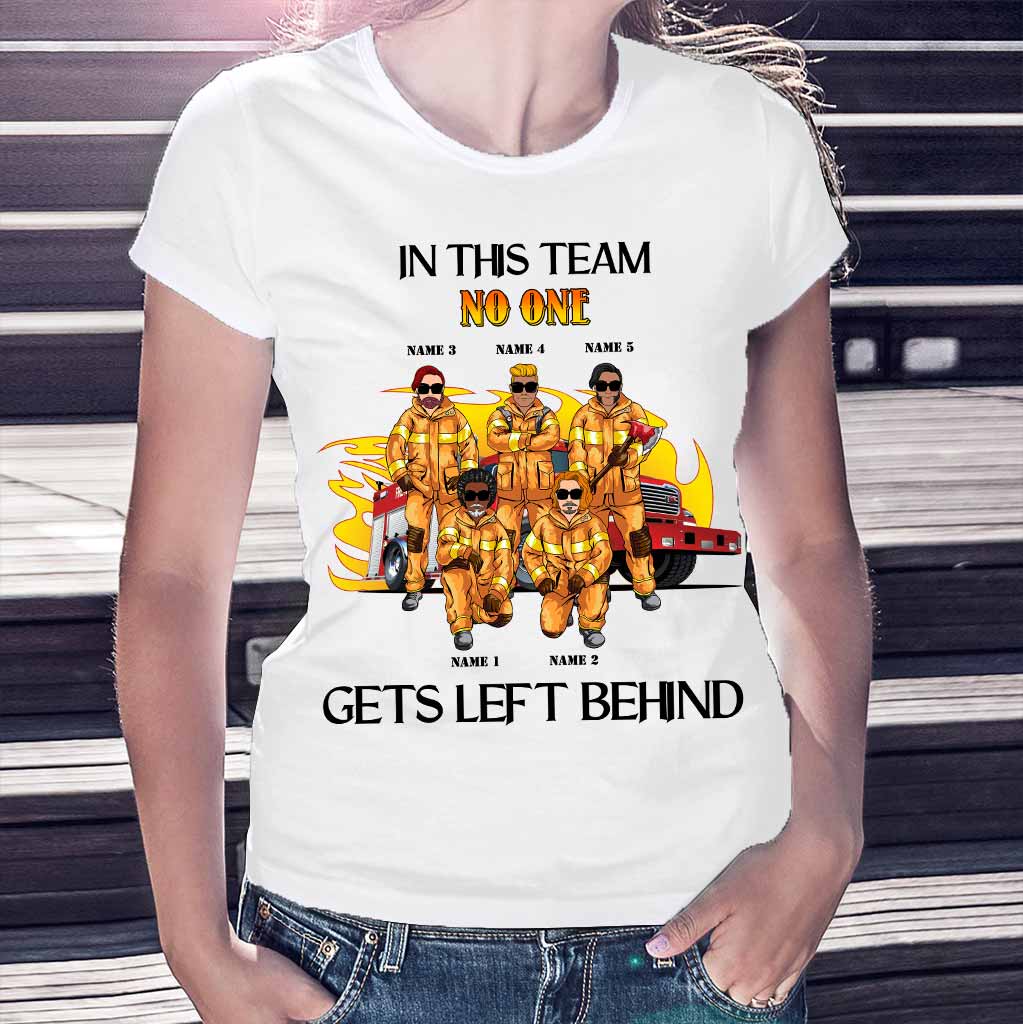 Niemand wird zurückgelassen – Personalisiertes T-Shirt und Hoodie für Feuerwehrleute