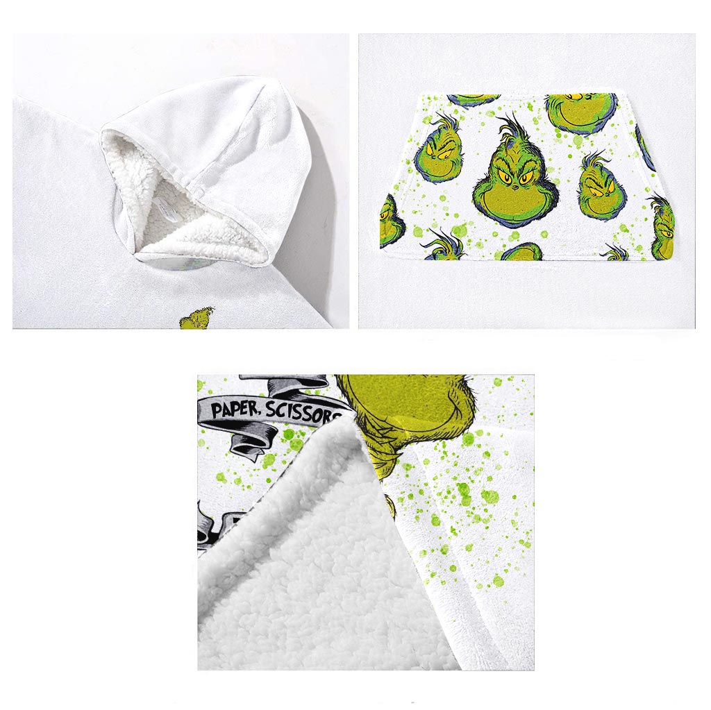 Pierre Feuille Ciseaux - Couverture de Noël personnalisée à capuche