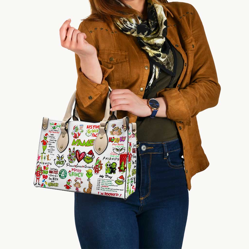 Joyeux Noël - Étole de Noël personnalisée - Sac à main en cuir