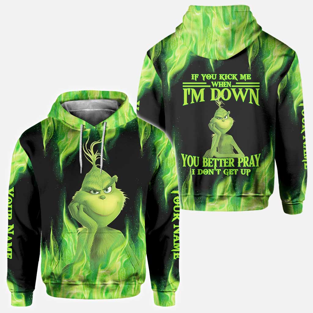 Wenn du mich trittst – personalisiertes T-Shirt und Hoodie mit dem Aufdruck „Stole Christmas All Over“