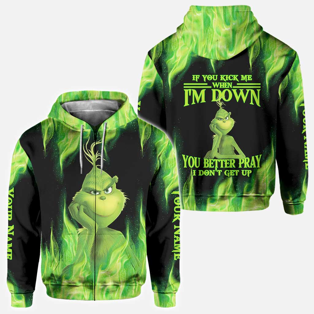 Wenn du mich trittst – personalisiertes T-Shirt und Hoodie mit dem Aufdruck „Stole Christmas All Over“