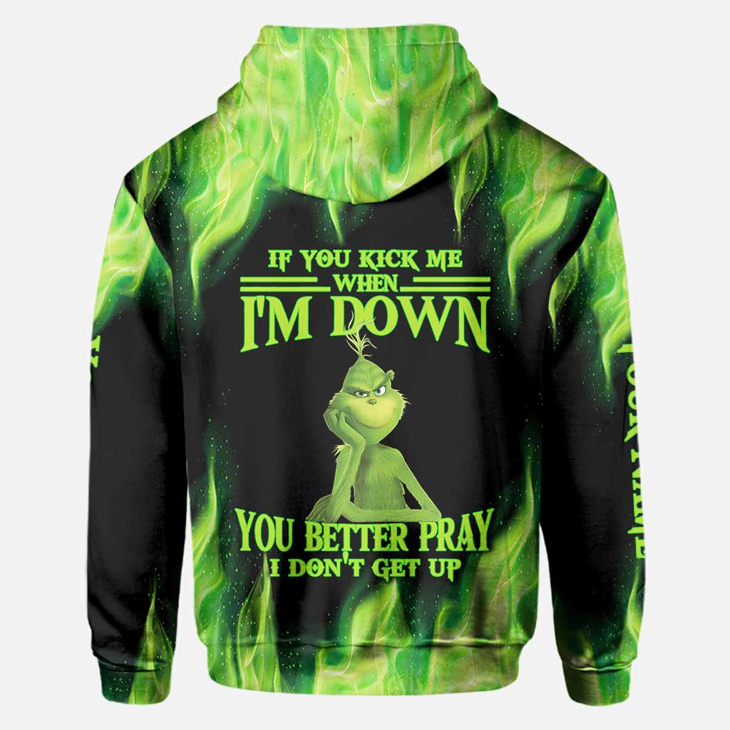 Wenn du mich trittst – personalisiertes T-Shirt und Hoodie mit dem Aufdruck „Stole Christmas All Over“