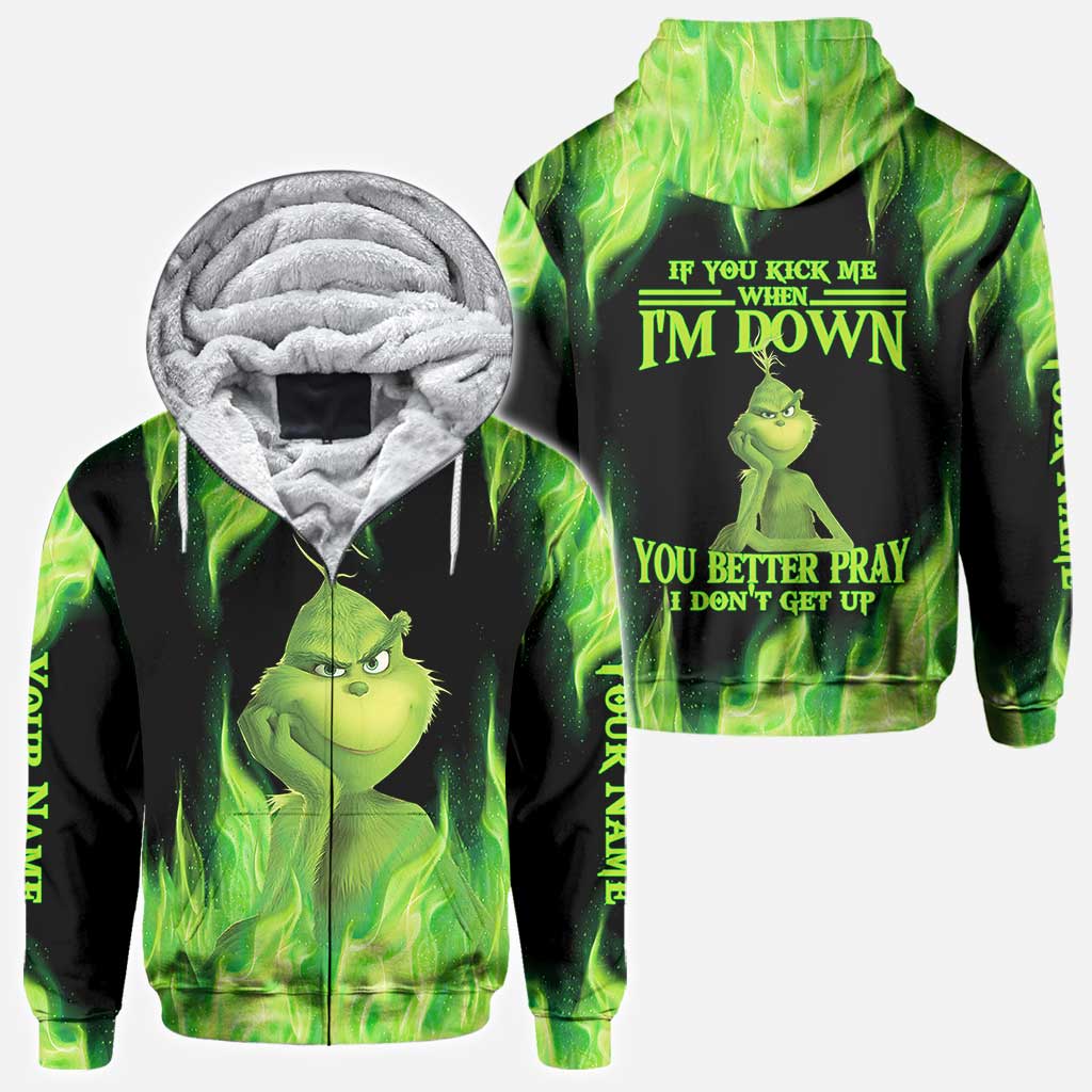 Wenn du mich trittst – personalisiertes T-Shirt und Hoodie mit dem Aufdruck „Stole Christmas All Over“
