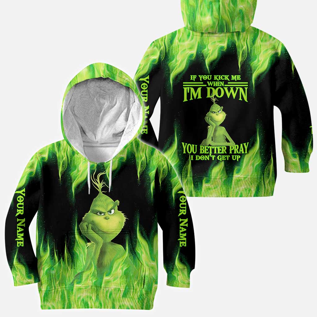 Wenn du mich trittst – personalisiertes T-Shirt und Hoodie mit dem Aufdruck „Stole Christmas All Over“