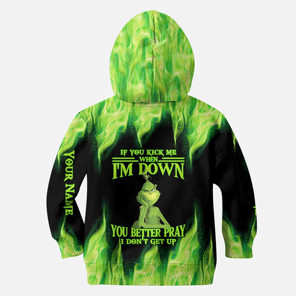 Wenn du mich trittst – personalisiertes T-Shirt und Hoodie mit dem Aufdruck „Stole Christmas All Over“