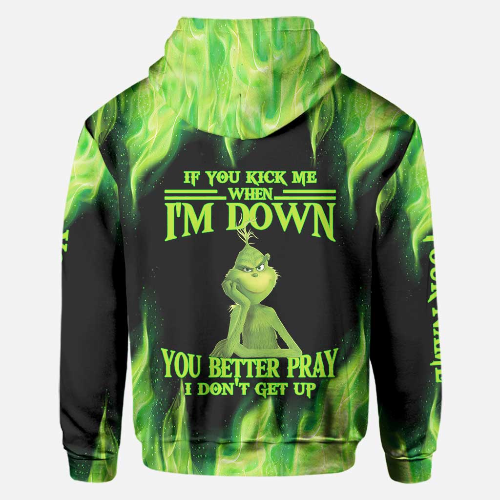 Wenn du mich trittst – personalisiertes T-Shirt und Hoodie mit dem Aufdruck „Stole Christmas All Over“