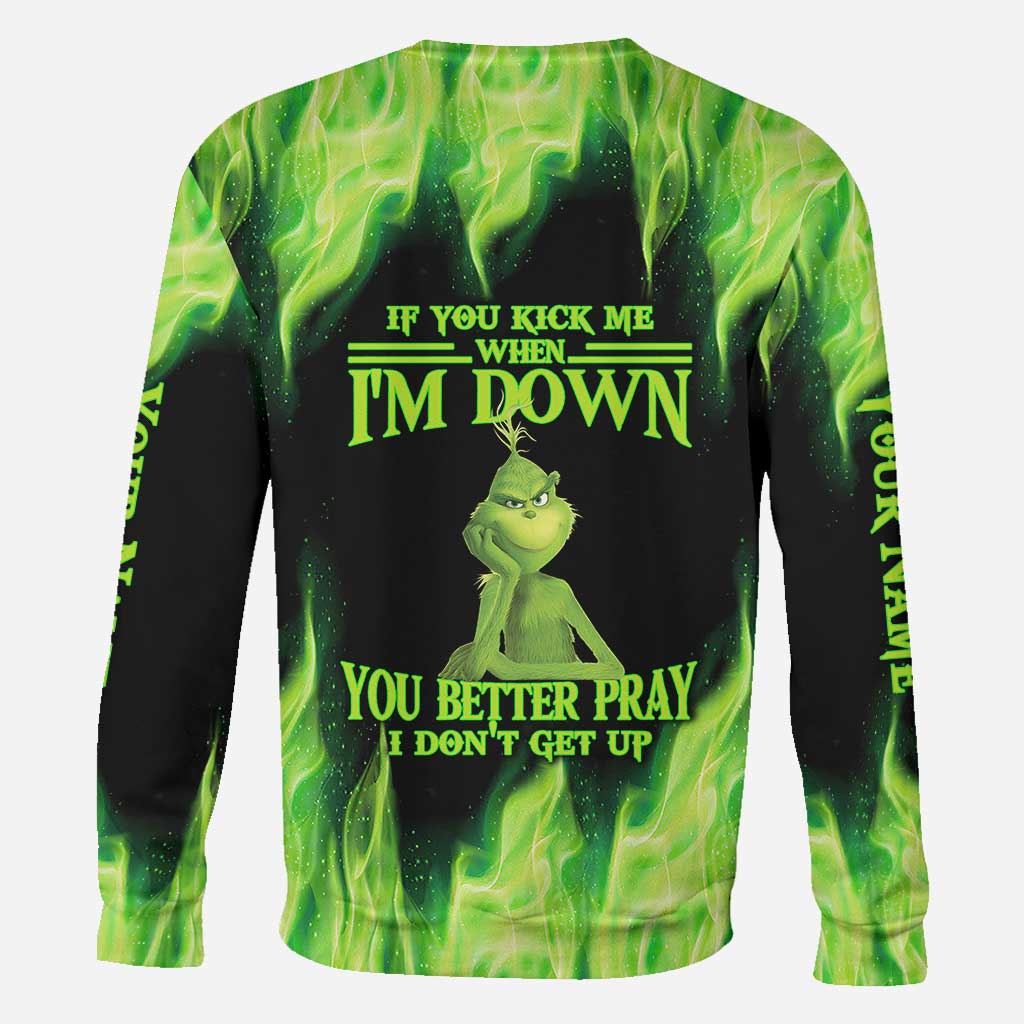 Wenn du mich trittst – personalisiertes T-Shirt und Hoodie mit dem Aufdruck „Stole Christmas All Over“