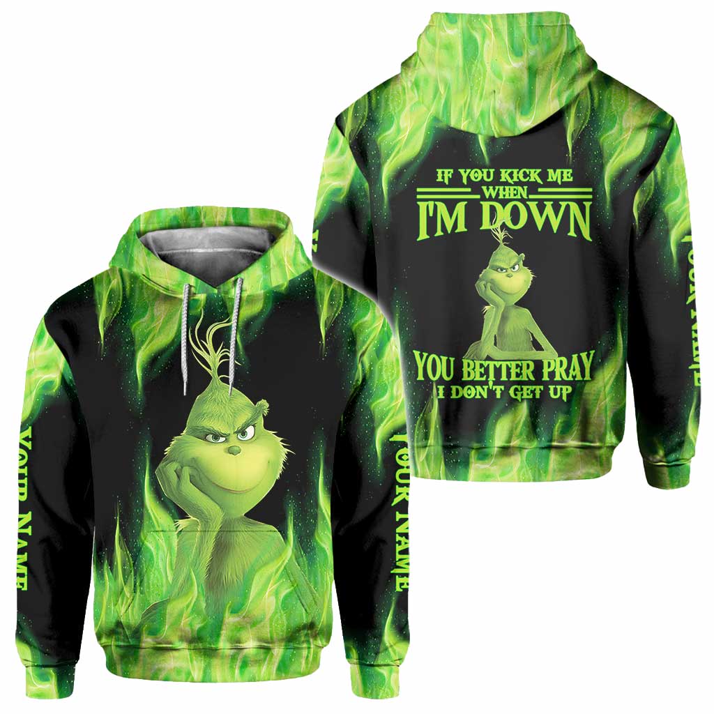 Wenn du mich trittst – personalisiertes T-Shirt und Hoodie mit dem Aufdruck „Stole Christmas All Over“