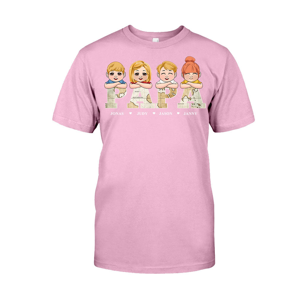Vintage-Kartentitel – Personalisiertes Vater-T-Shirt & Hoodie