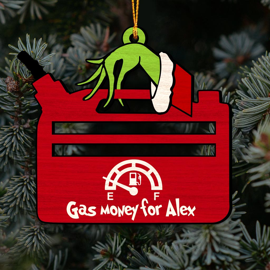 Gas Money Green Mischief - Personalized Stole Christmas Ornament