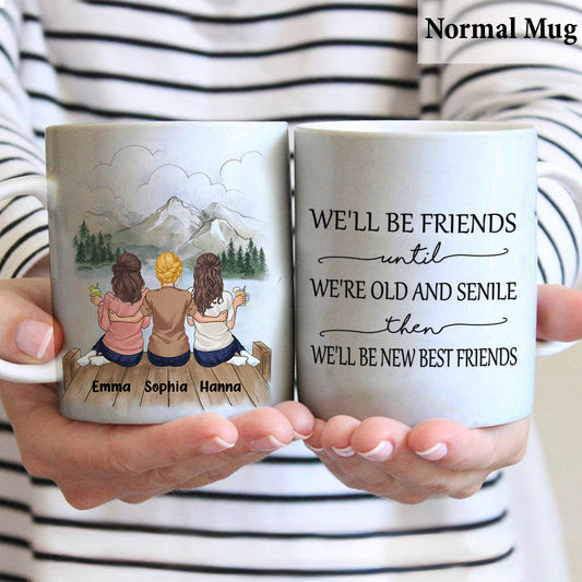 Wir bleiben Freunde bis ins hohe Alter – personalisierte Bestie-Tasse