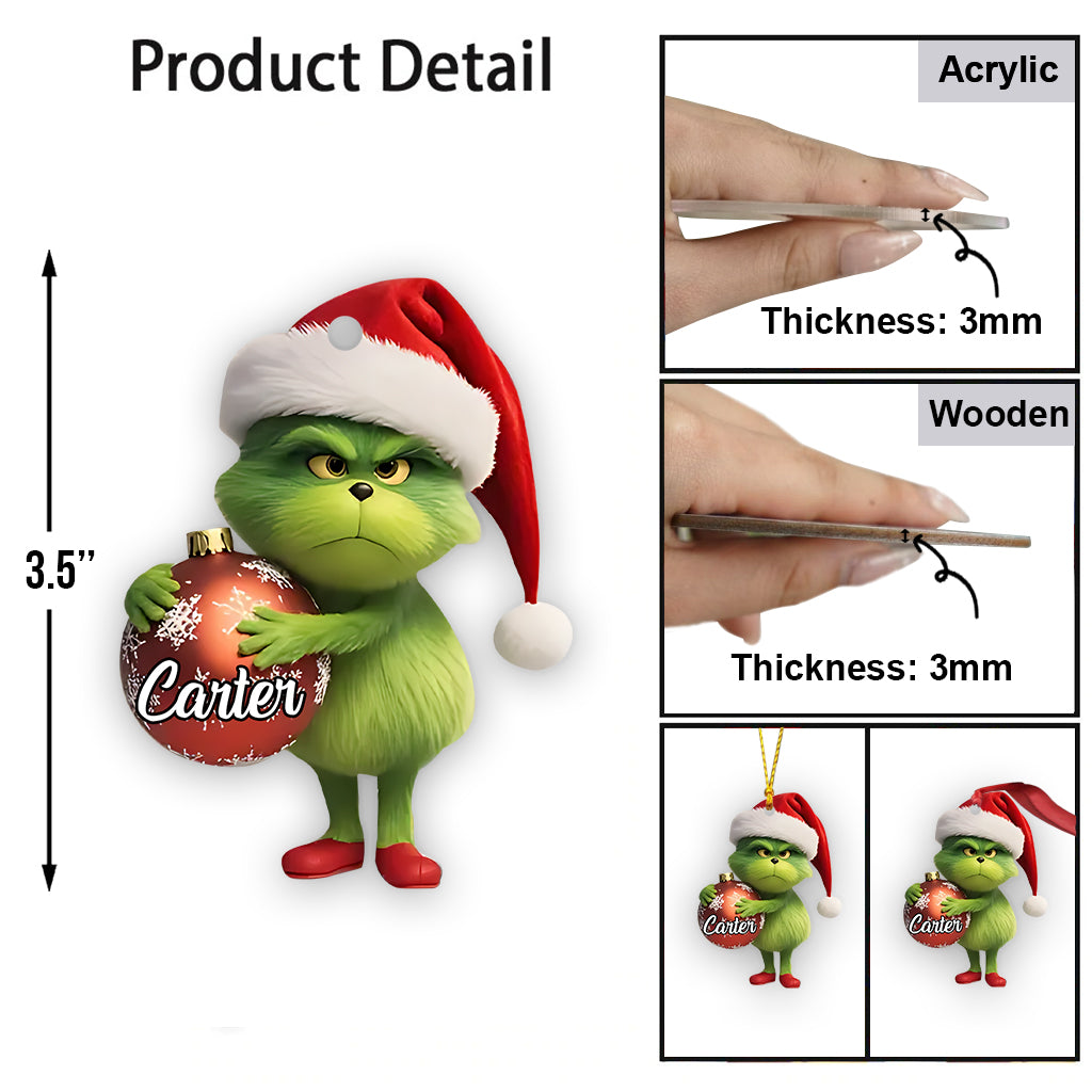 Adorable personnage vert - Étole de Noël personnalisée