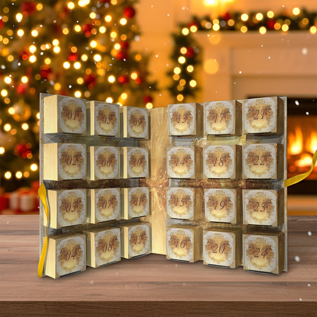 Der König des Rock 'n' Roll – Personalisierter, gefalteter Adventskalender mit Ornamenten