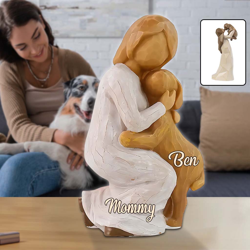 Hundemama – Personalisierte Acrylplakette in Hundeform