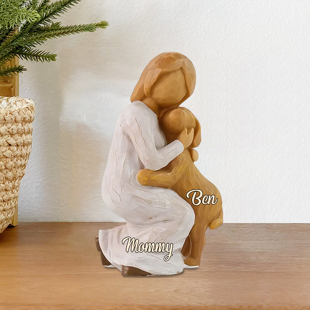 Hundemama – Personalisierte Acrylplakette in Hundeform