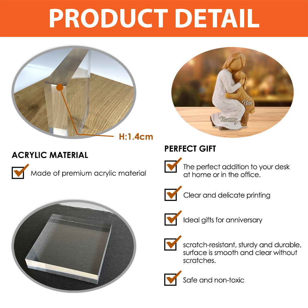 Hundemama – Personalisierte Acrylplakette in Hundeform