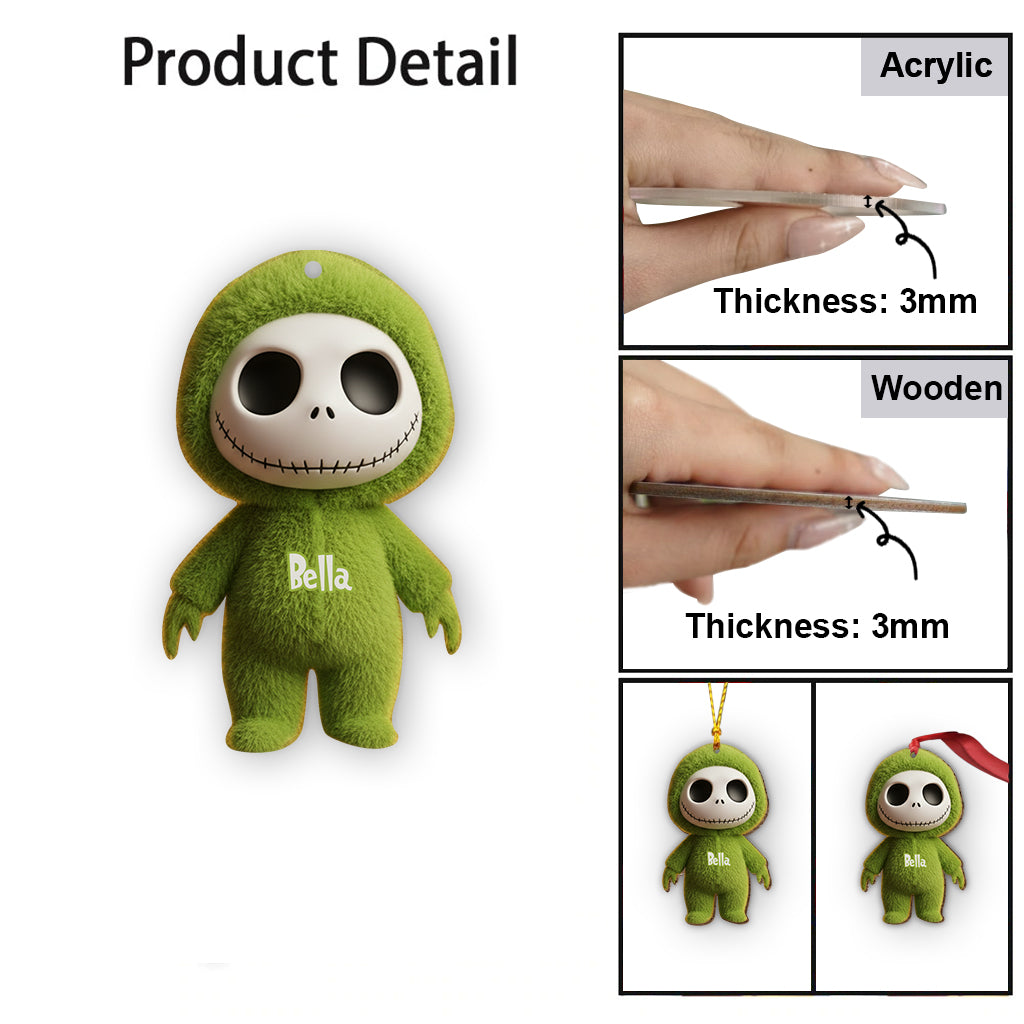 Ornement de Noël personnalisé « Christmas Friends Green Nightmare » - Étole de Noël