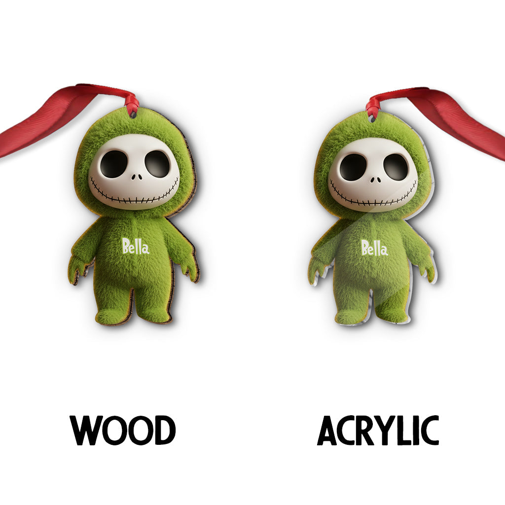 Ornement de Noël personnalisé « Christmas Friends Green Nightmare » - Étole de Noël