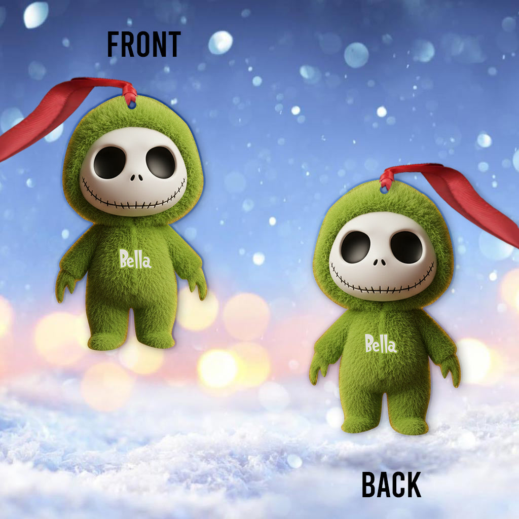 Ornement de Noël personnalisé « Christmas Friends Green Nightmare » - Étole de Noël