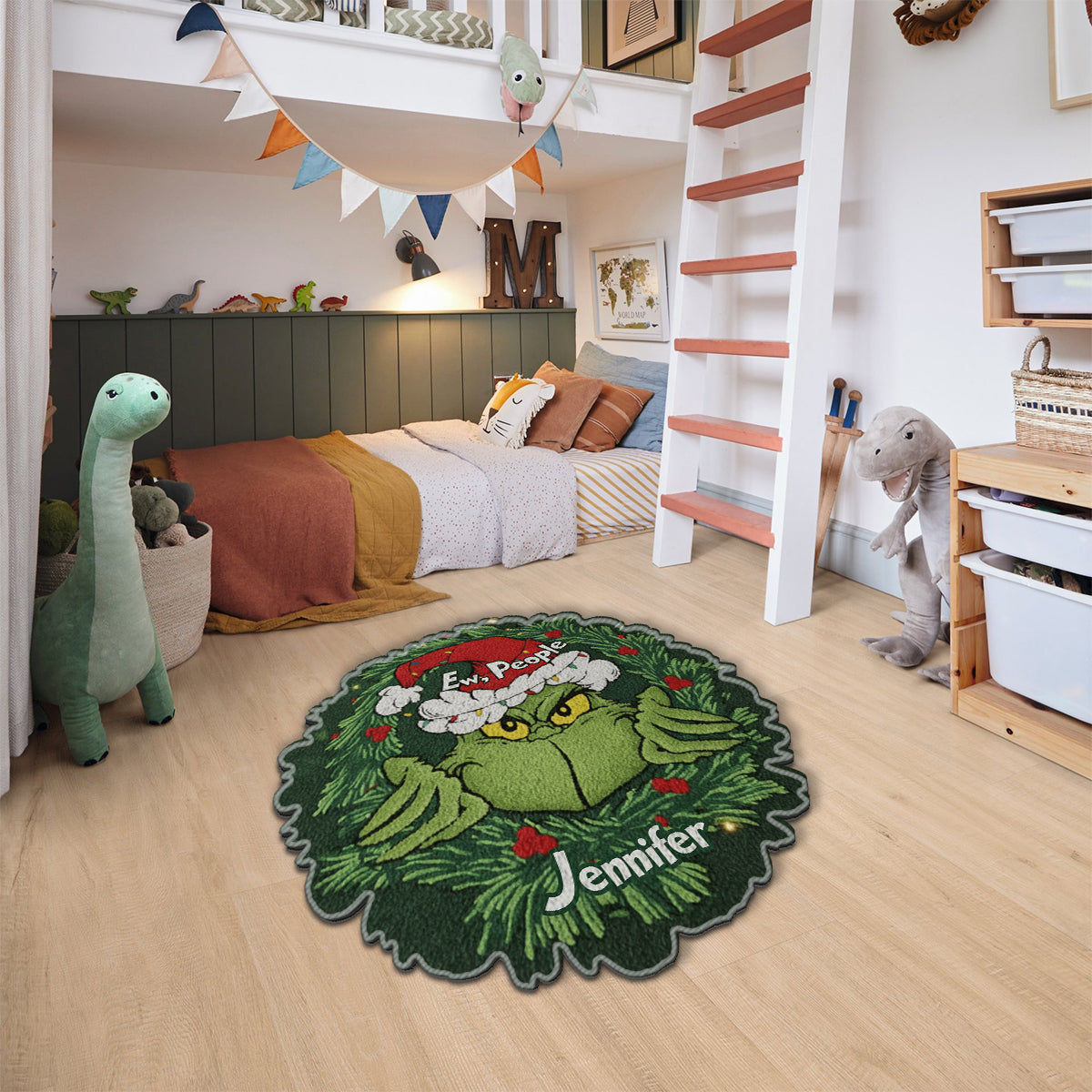 Ew, People - Personalized Stole Christmas Non-Slip Tufted Rug