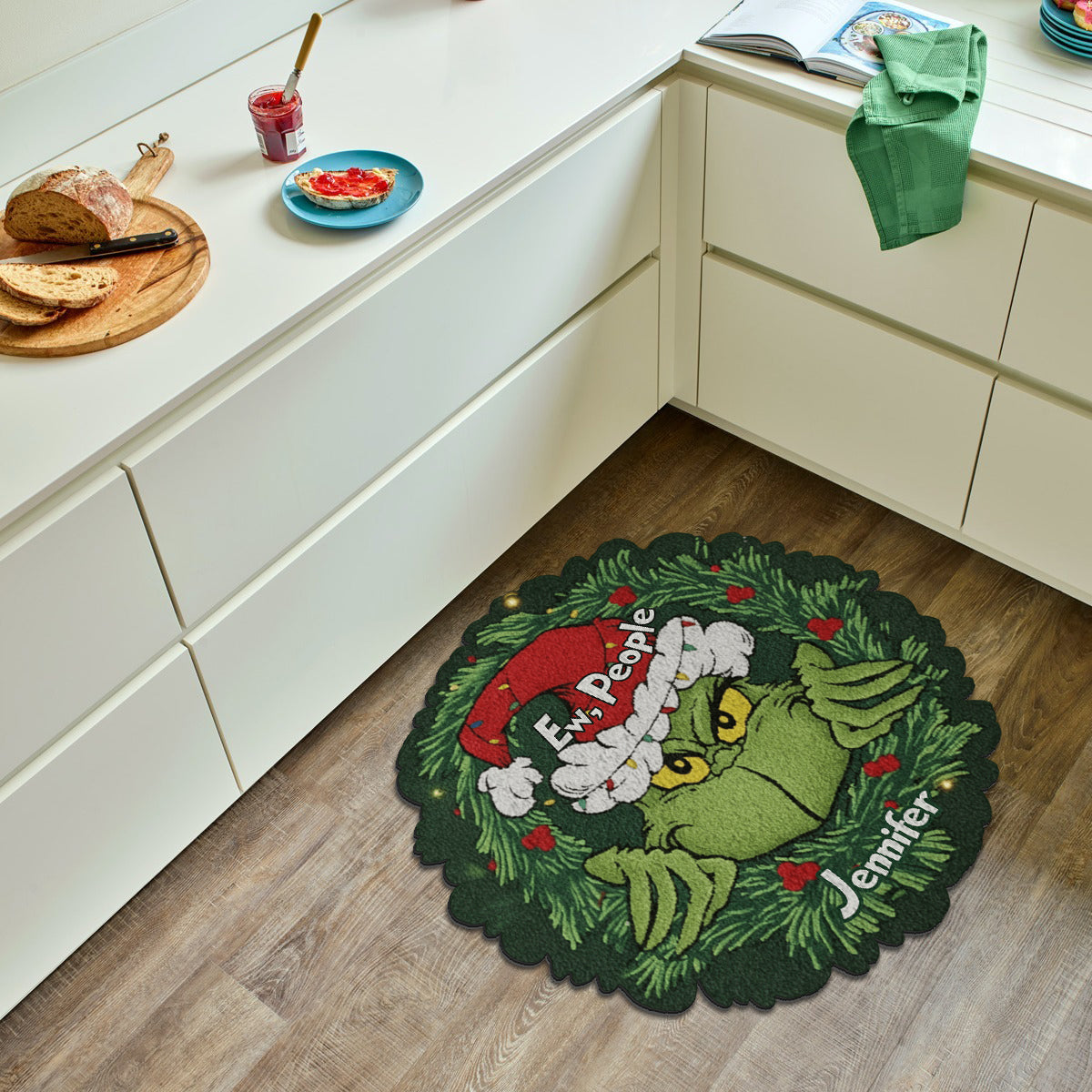 Ew, People - Personalized Stole Christmas Non-Slip Tufted Rug