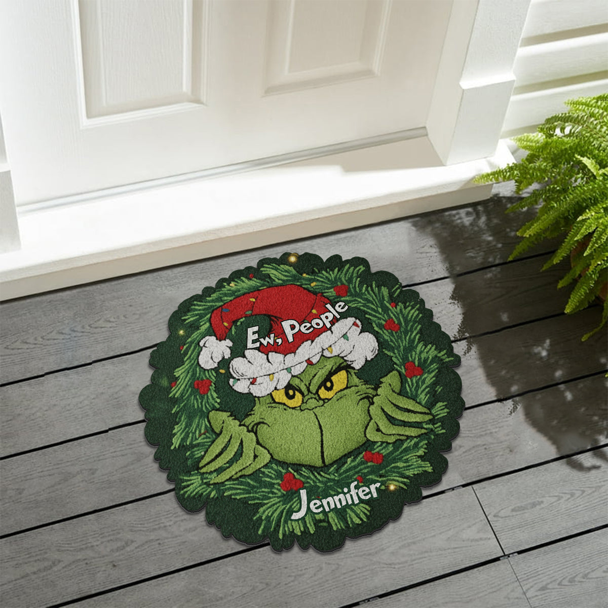 Ew, People - Personalized Stole Christmas Non-Slip Tufted Rug