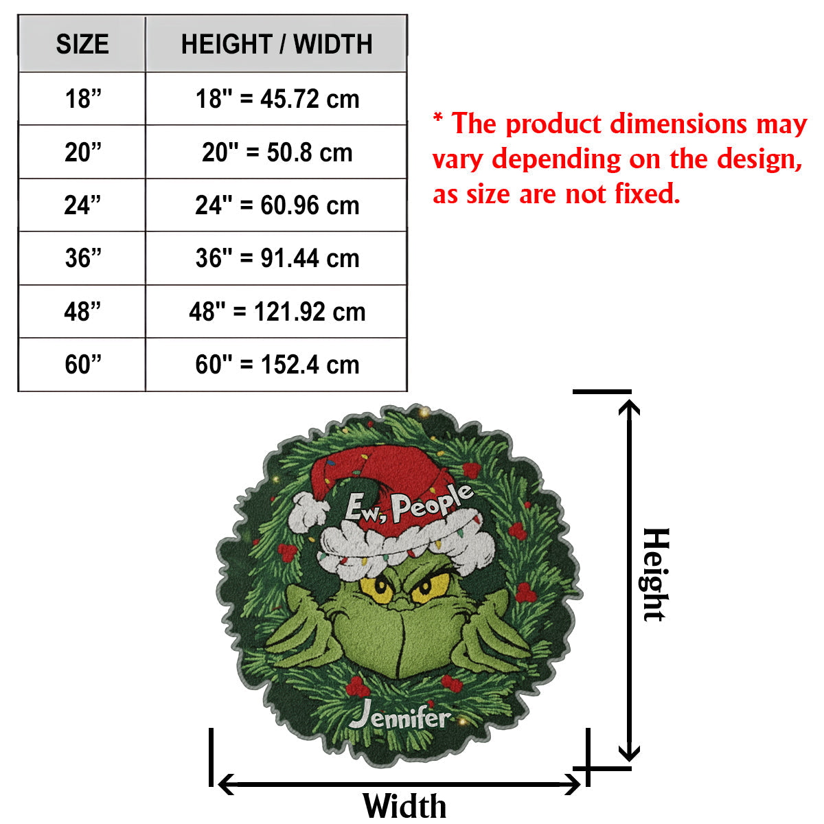 Ew, People - Personalized Stole Christmas Non-Slip Tufted Rug