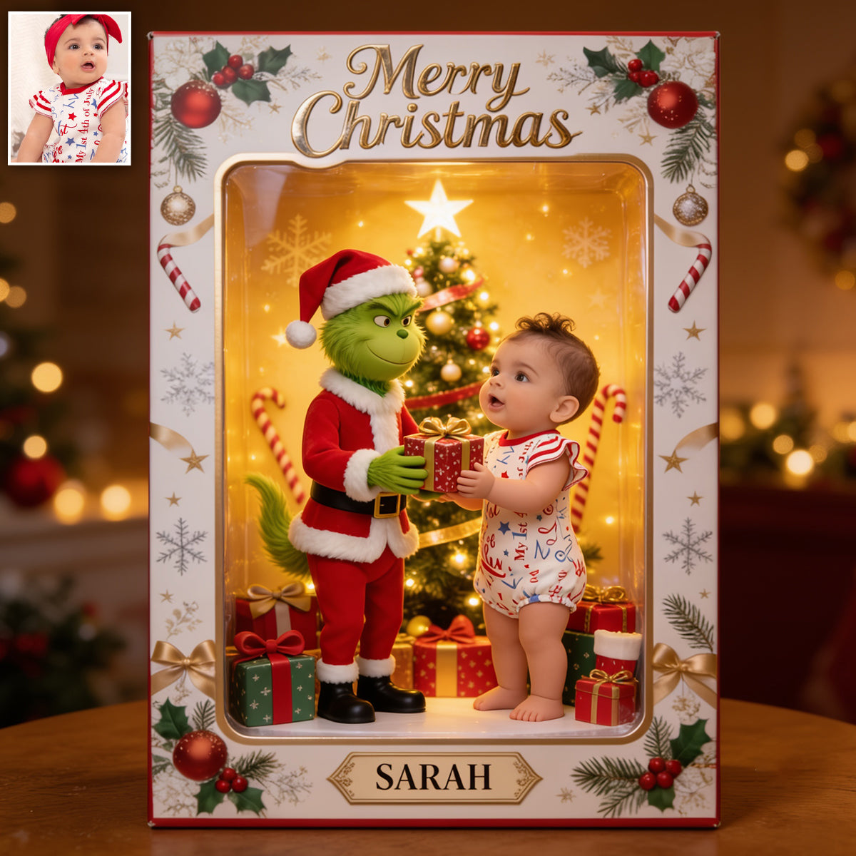 Merry Christmas - Personalized Kid Acrylic Display Box