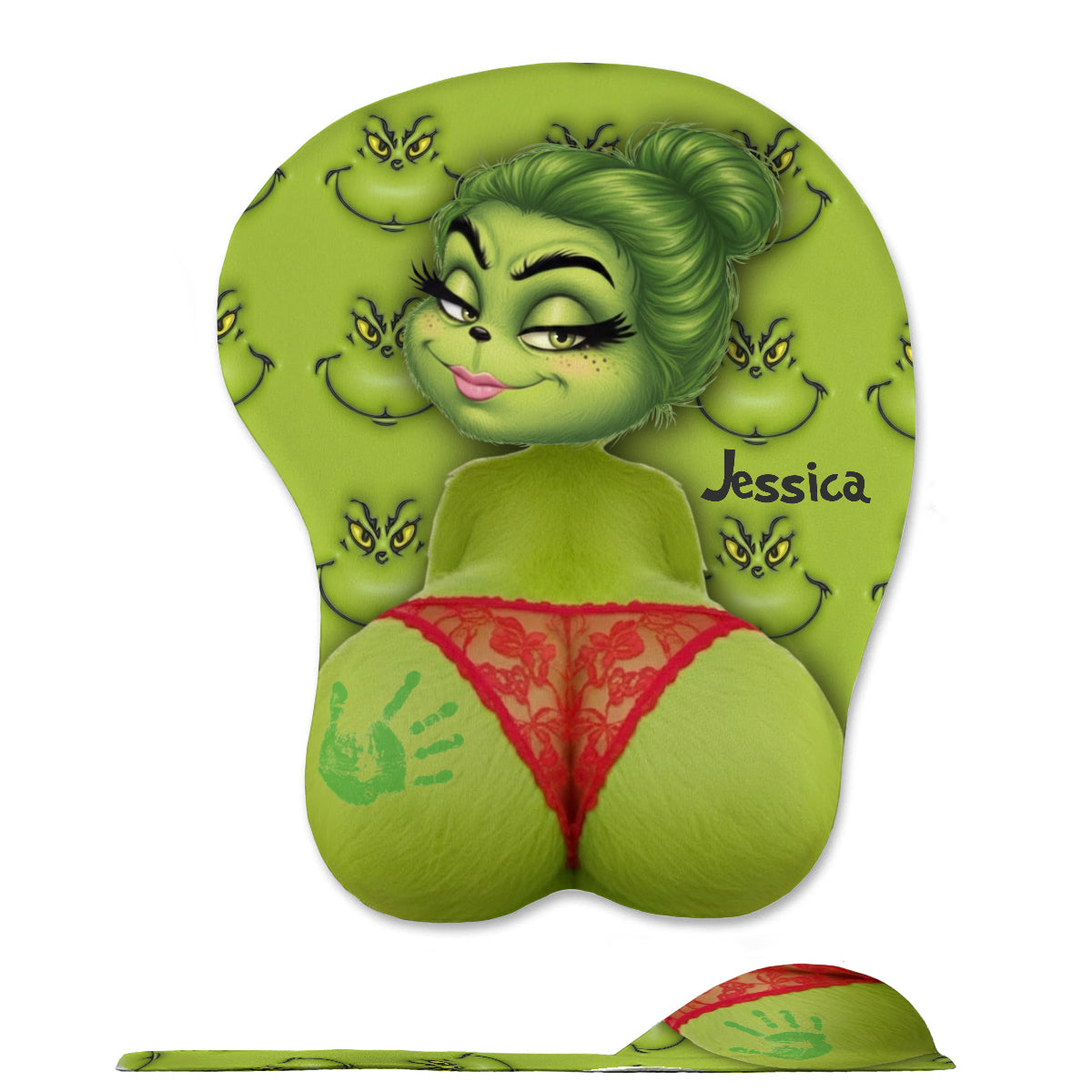 Green Creature Christmas Movie - Personalized Stole Christmas 3D Mouse Pad