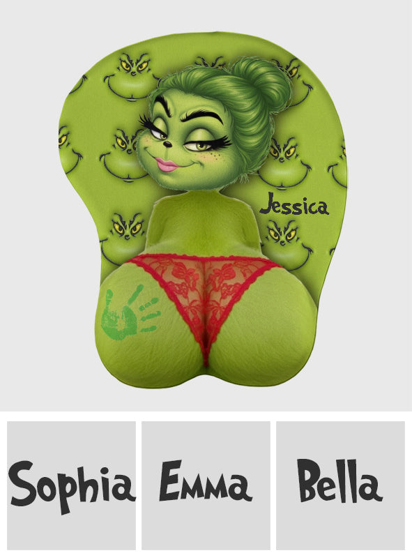 Green Creature Christmas Movie - Personalized Stole Christmas 3D Mouse Pad