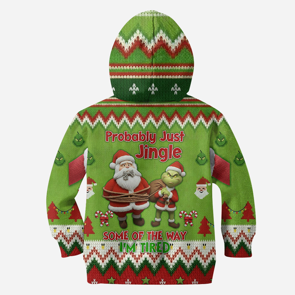 Ich werde wohl einfach ein bisschen klingeln, so müde bin ich – personalisiertes Stole Christmas All Over Shirt