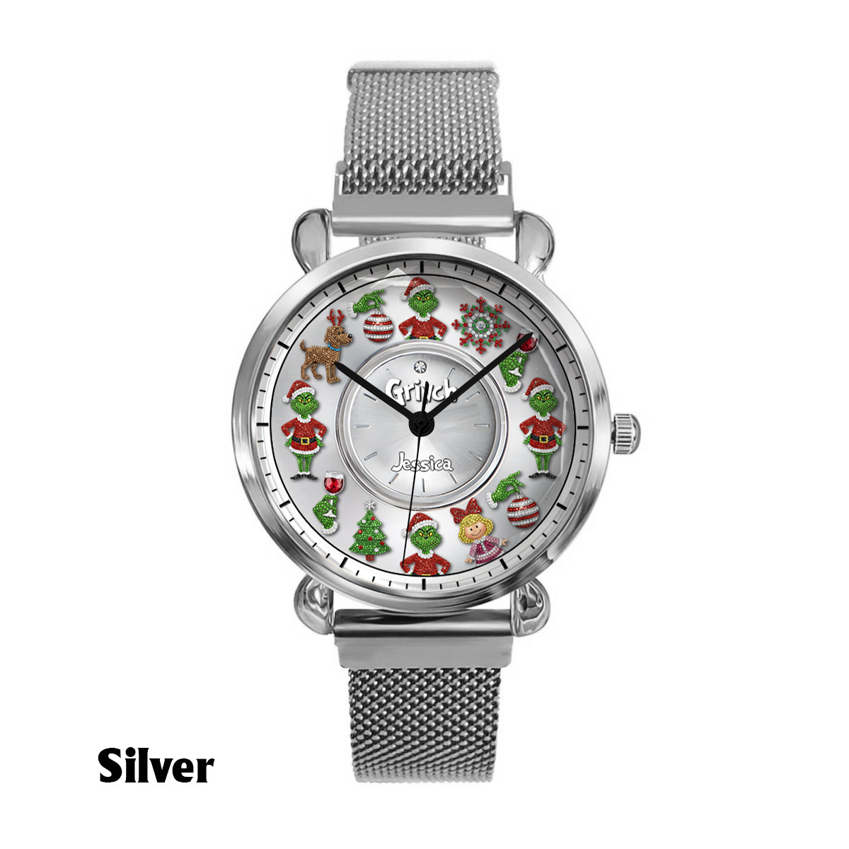 Joyeux Noël - Étole de Noël personnalisée pour femme - Montre-bracelet 