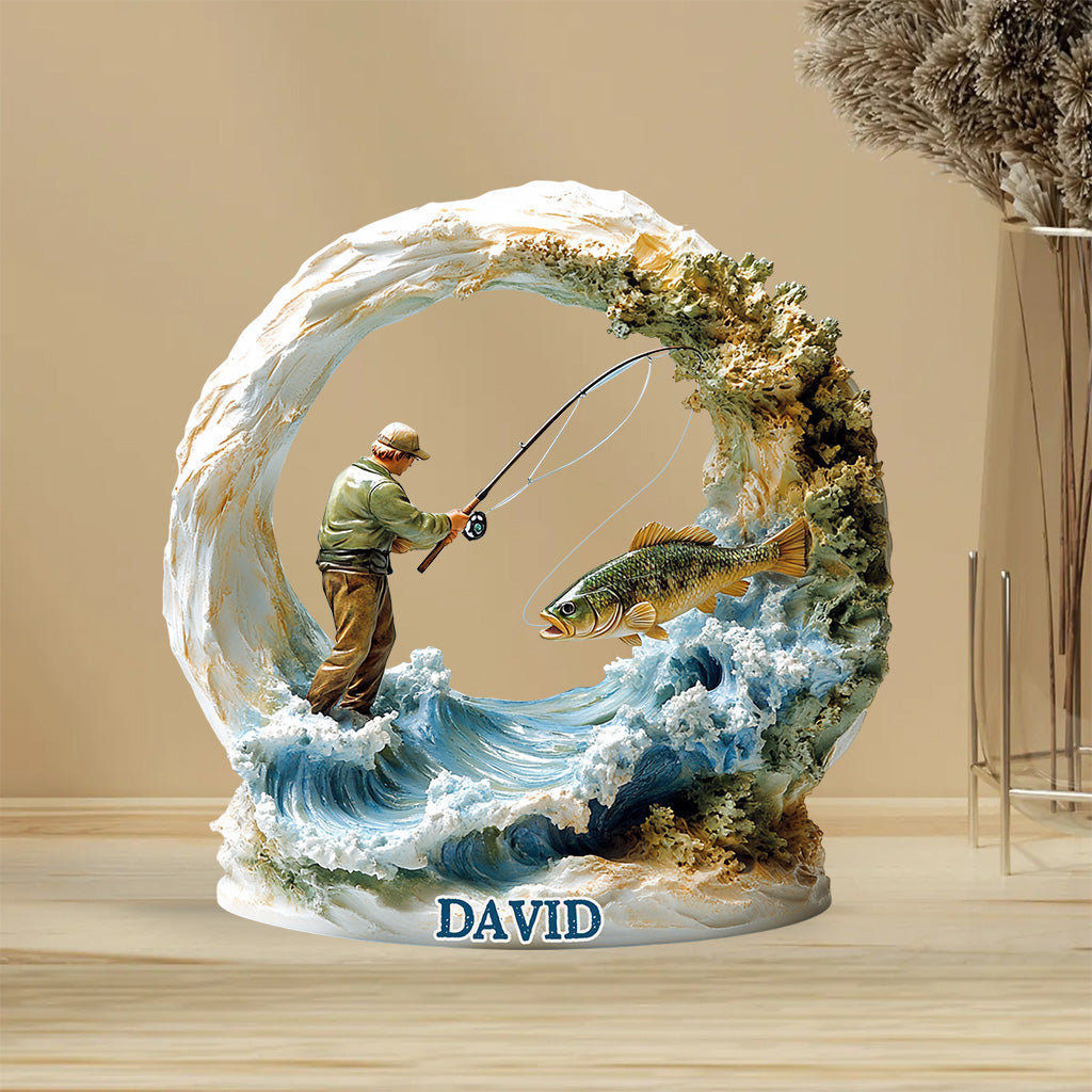 La vie de pêche - Plaque acrylique personnalisée sur le thème de la pêche