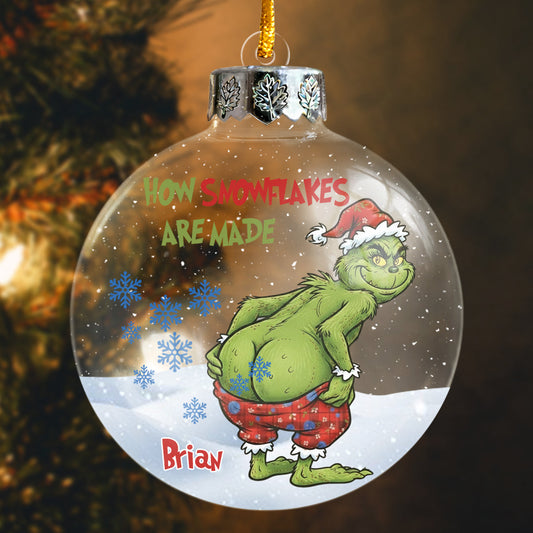 Klassisches Weihnachtsfilm-Grinch-Monster – Personalisierte Stola als Weihnachtsschmuck