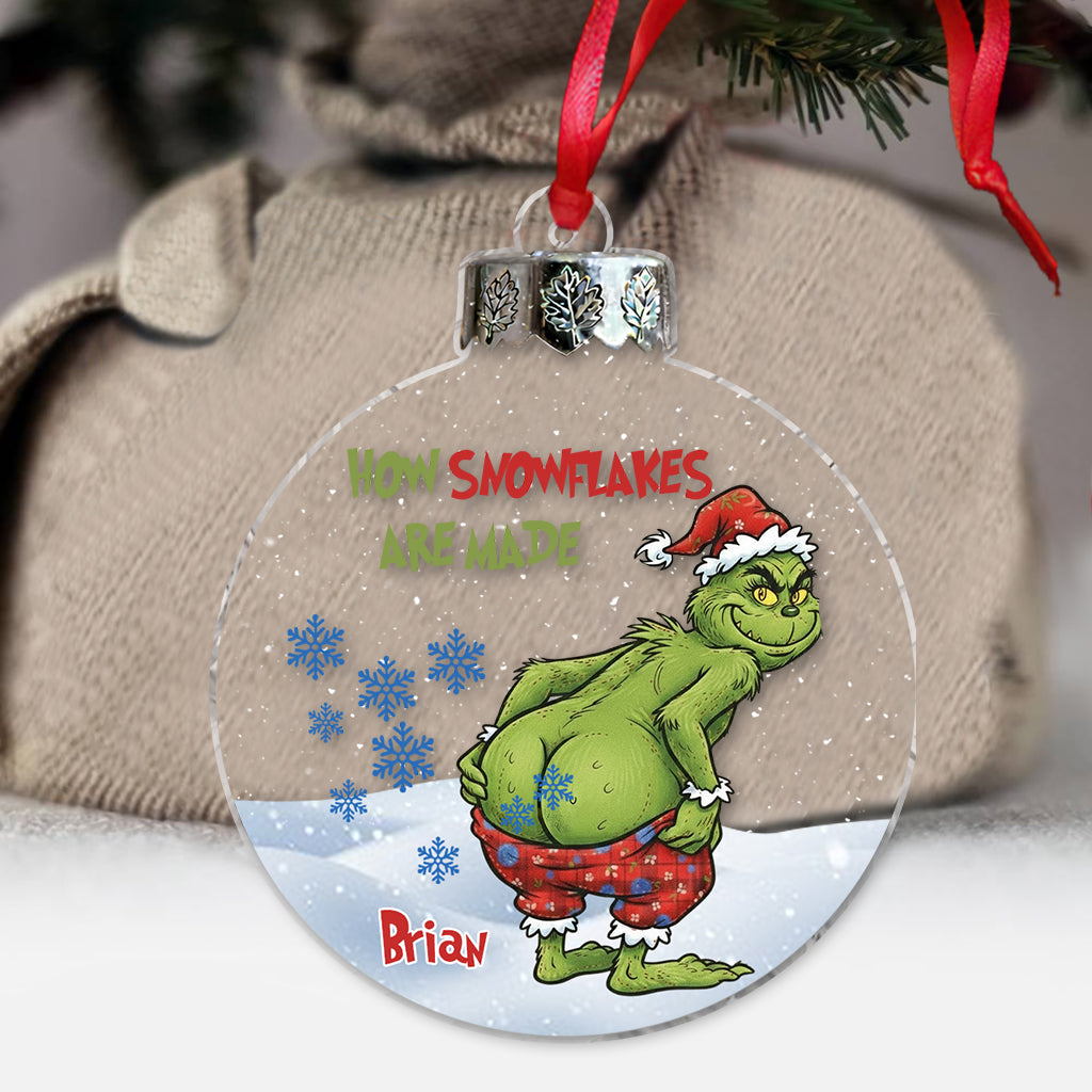 Klassisches Weihnachtsfilm-Grinch-Monster – Personalisierte Stola als Weihnachtsschmuck