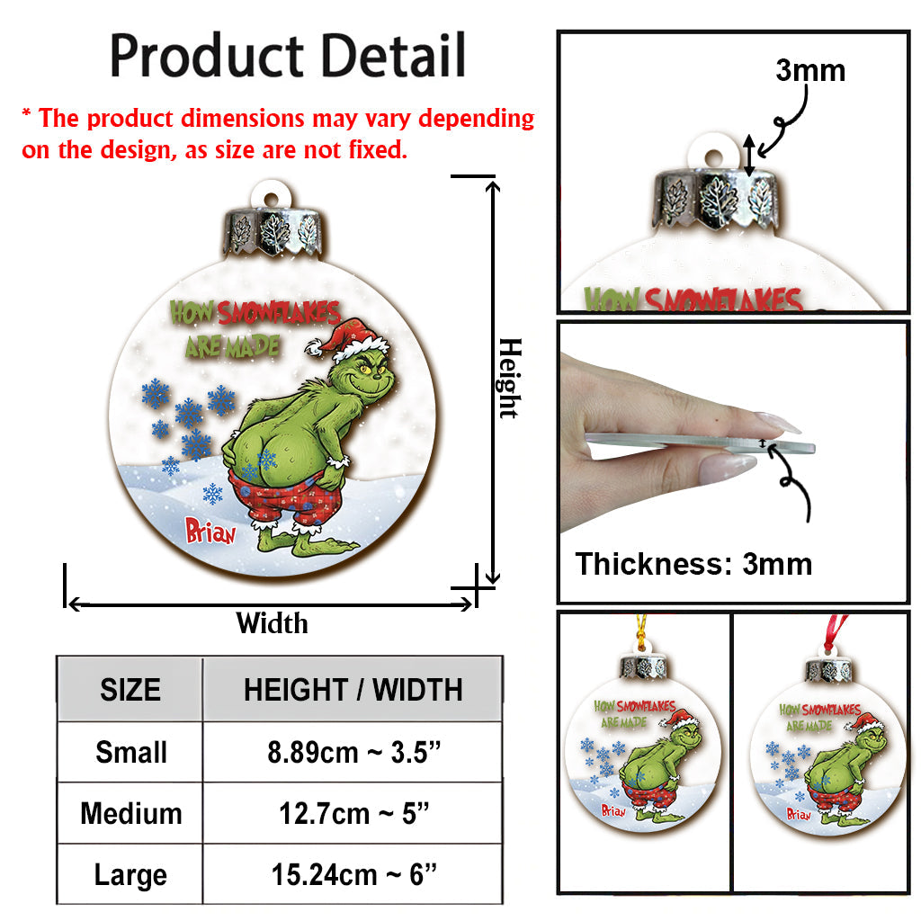 Klassisches Weihnachtsfilm-Grinch-Monster – Personalisierte Stola als Weihnachtsschmuck