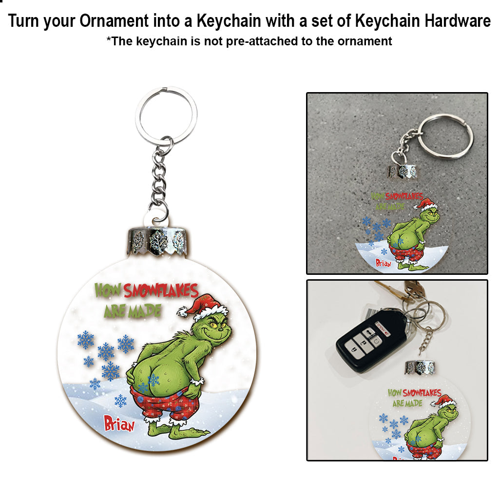 Klassisches Weihnachtsfilm-Grinch-Monster – Personalisierte Stola als Weihnachtsschmuck