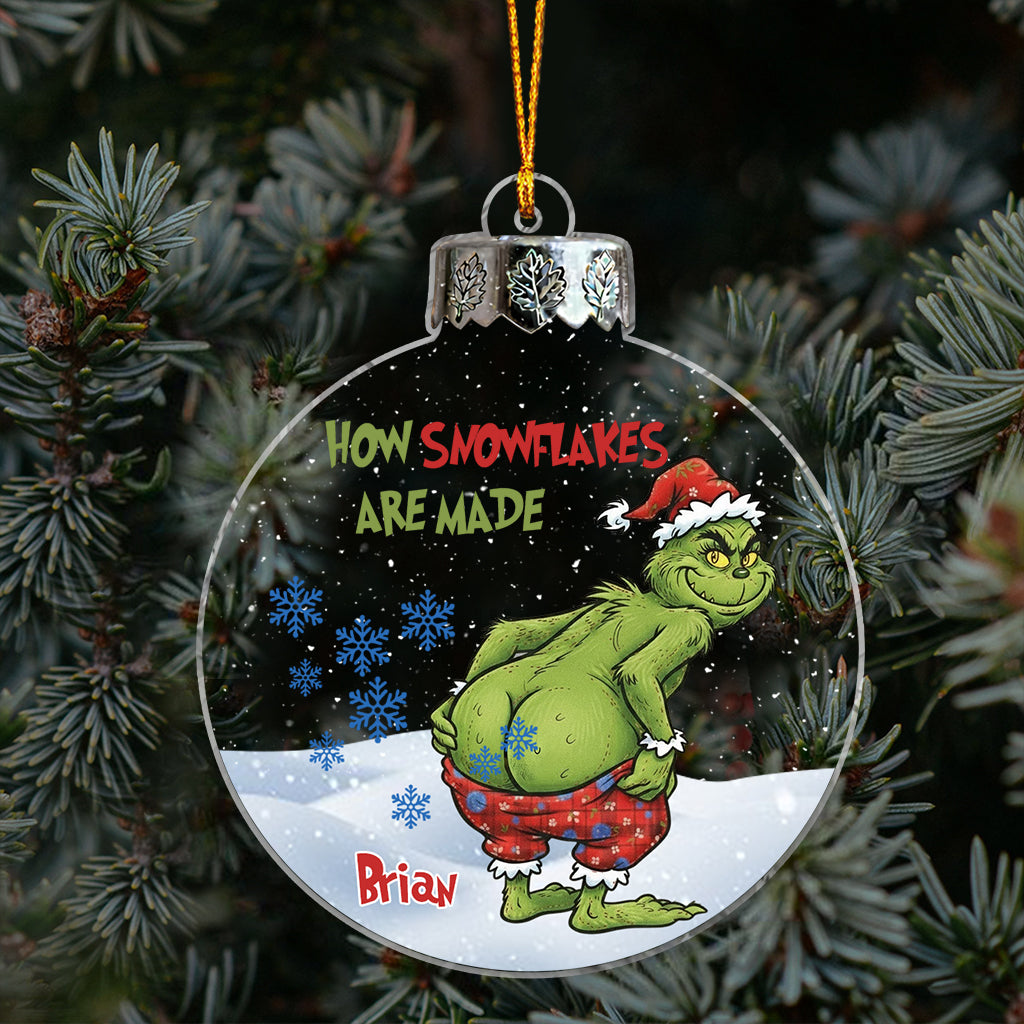 Klassisches Weihnachtsfilm-Grinch-Monster – Personalisierte Stola als Weihnachtsschmuck