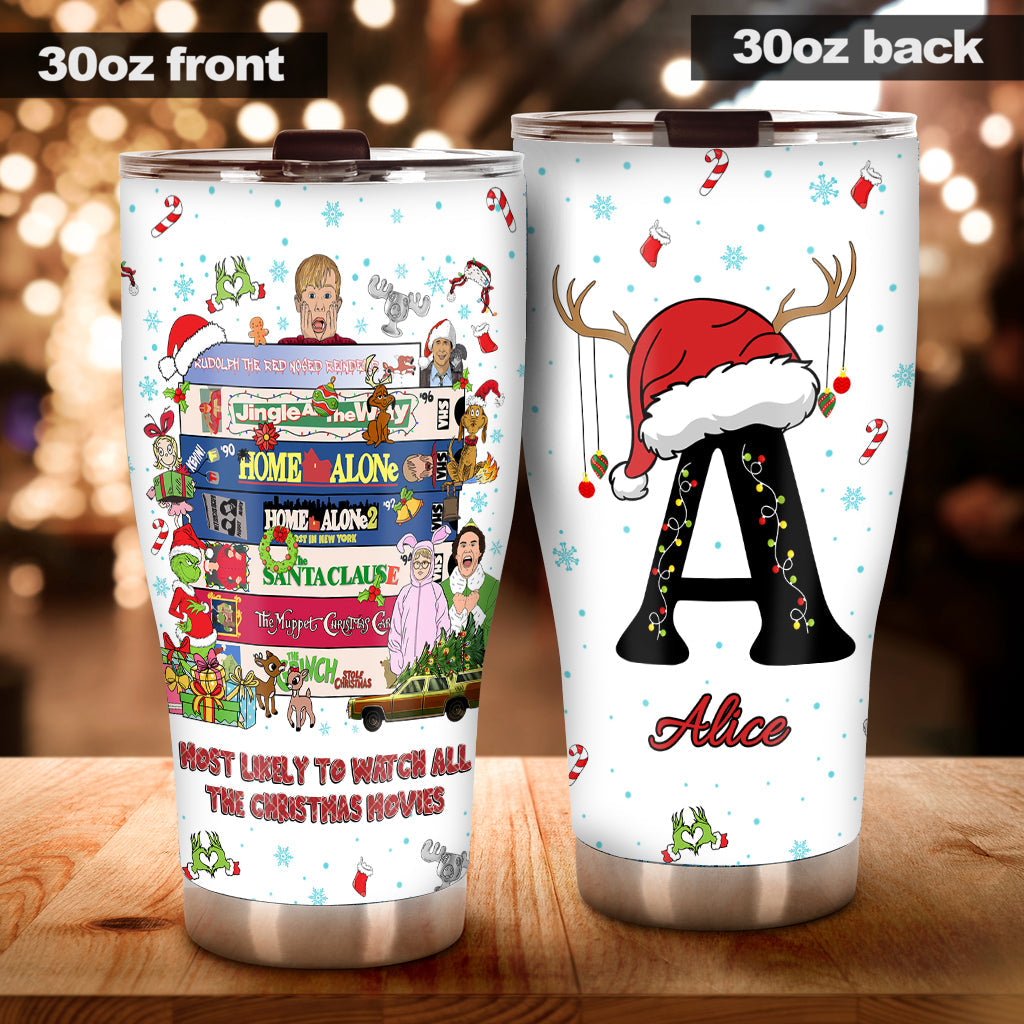 Wer schaut am ehesten alle Weihnachtsfilme? - Personalisierter Weihnachtsbecher